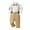 Khaki, variant on Qopobobo Toddler Suit Toddler Boys Semi Formal Outfit 3pcs Sets Short Dress Shirt Suspender Pants Bow Tie for 1-5 Years Khaki,11-12 Years