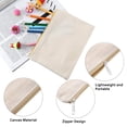 thumbnail image 3 of Bolsa para manualidades DIY en blanco, estuche de lona para lápices, bolsa de cosméticos de lona para maquillaje, bolsa de aseo de viaje multiusos, bolsas con cierre, 10 Uds., 3 of 7