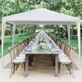 thumbnail image 5 of QXDRAGON 10 x 10 ft Gazebo Canopy Tent Wedding PartyTent with Sidewalls, White, 5 of 17