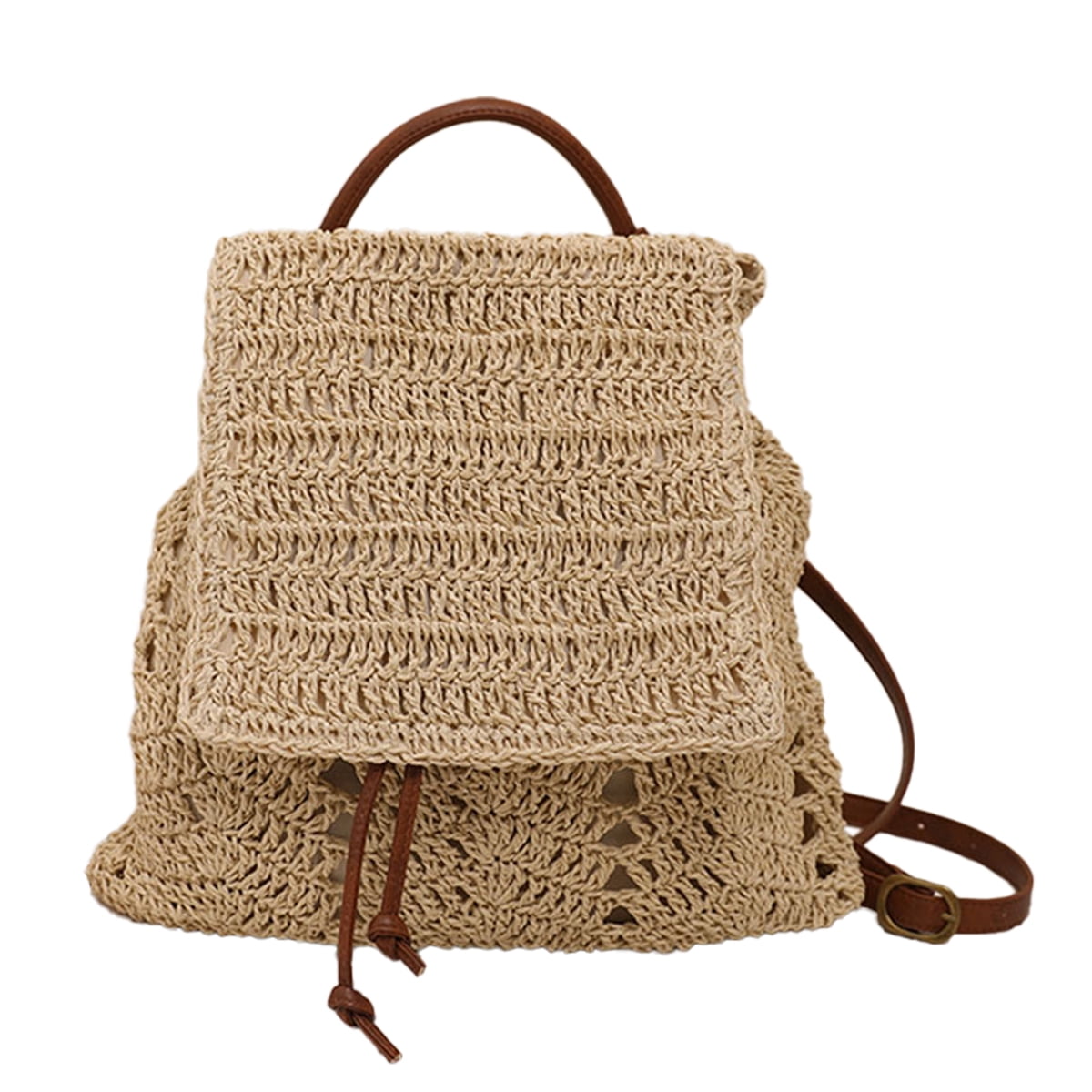 Straw backpack beach bag clearance