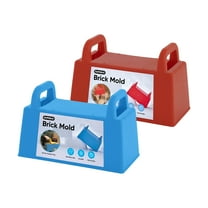 Superio Snow Sand Beach Toys Snow Brick Mold Sand Castle Block, 1 Red, 1 Blue