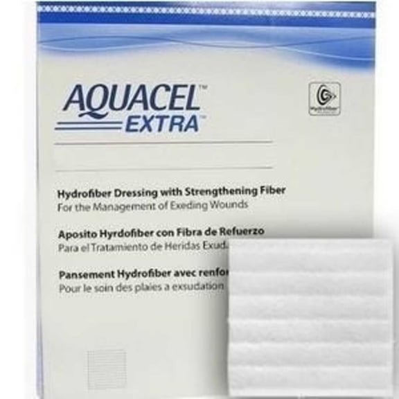 Box of 10 - Aquacel Extra Hydrofiber Dressing, 4 X 5 Inch