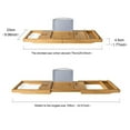 thumbnail image 2 of Miumaeov Bathtub Tray Expandable Bamboo Bath Tray for Tub with Wine and Book Holder Bath Caddy Tub Table Bathtub Accessories & Bathroom Gadgets, 2 of 12