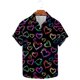 thumbnail image 5 of Camisas de Manga Corta para las Mujeres, Camisa de Botón de Cuello de Vuelta Casual Hecha de 100% Poliéster Ligero para Todo el Uso de Temporada, Camisas de Manga Corta para Hombre, 5 of 8