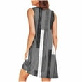 thumbnail image 4 of Mgmyaa Women's Sleeveless Sleep Dress Pleated Nightshirt Print Lounge Nightgown Round Neck Chemise Comfortable Home Wear Short Nightdress, 4 of 6
