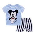 thumbnail image 1 of Conjunto de camiseta y pantalones cortos de verano para niños, camisetas de algodón, pantalones, chándales para niños y niñas, ropa informal de dos piezas, 1 of 1
