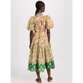 thumbnail image 5 of Women's Printed Fashionable Puff Sleeve Versatile Slim Fit Flared Dress, 5 of 6