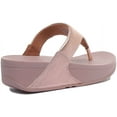 thumbnail image 3 of FitFlop Lulu Women's Leather Toe Post Sandal in Rose Gold Size 5, 3 of 6
