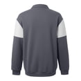thumbnail image 5 of KHONTS Men's Quarter Zip Sweatshirt Loose Fit Western Fashion Long Sleeve Work Lightweight Casual Pullover Tops Grey M, 5 of 5