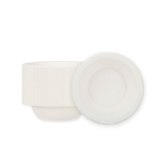 iECO (500 Count) 12oz Bagasse Paper Bowls, 100% Compostable Sugarcane Bowls, Heavy-Duty, Biodegradable, Microwave & Freezer Safe