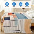 thumbnail image 4 of Orange Blue Geometric Cooling Blanket,Lightweight Breathable Summer Throw Blanket with Double Sided Cold Effect,Vintage Contemporary Abstract Picnic Blankets Bed Sheet for Hot Sleepers 50"x60", 4 of 8