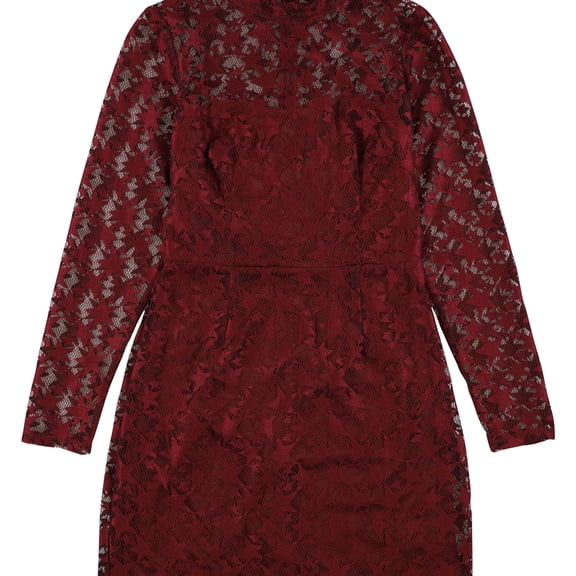 Betsey Johnson Womens Star Lace Mini Dress, Red, 8