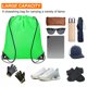 thumbnail image 5 of 16pcs mochila de cuerda de poliéster, bolsa de cincha, verde, 5 of 7