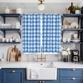 thumbnail image 2 of Curtains 63 Inch Length 2 Panels, Blue Grommets Window Treatment Curtain, Country French Rustic Buffalo Plaid Modern Art Thermal Curtains Drapes for Living Room/Bathroom, 2 of 9