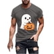 thumbnail image 2 of Blusas y camisas de manga corta y cuello redondo para hombre. Blusas/camisetas de manga corta con cuello redondo y estampado de Halloween para hombre. Blusa para hombre., 2 of 5