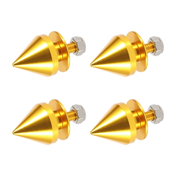 Unique Bargains 1 Pcs Car Auto Gold Tone Aluminum Alloy Bumper Quick Release Fastener Set for Trunk Fender Hatch Lids