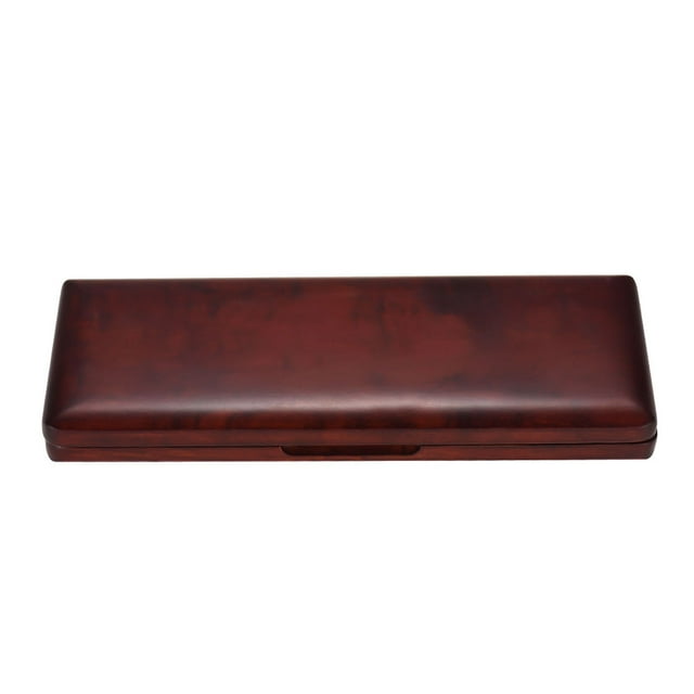 Wooden Reed Case with Inner Soft Cloth Instrument Accessories Container Reeds Holder Storage Box for 11pcs Bassoon Reeds Redwood