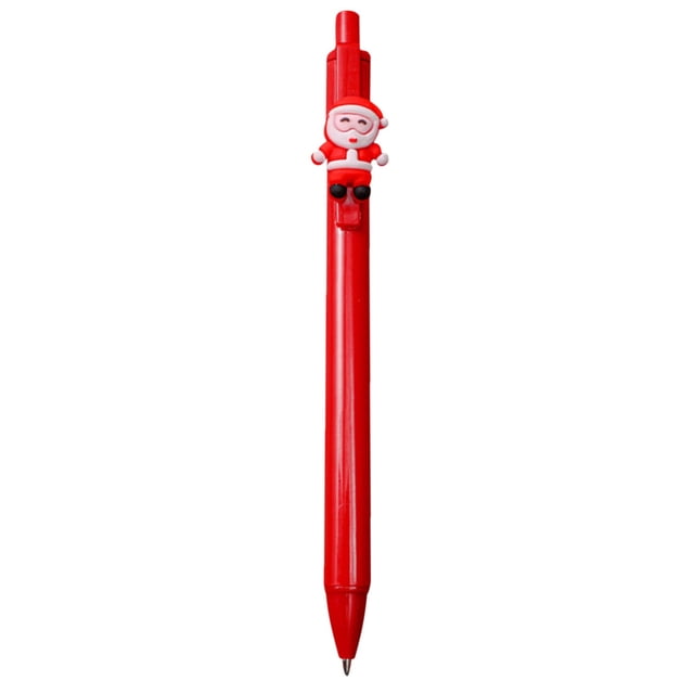 Cute Cartoon Christmas Pen Pens Colorful Crunchy Pen - Retractable Snowman & No Smear Pens Bulk Pens Misprinted Christmas Tree Design Ballpoint Expensive Pens in Bulk for School and Holiday