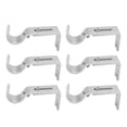 thumbnail image 1 of 6PCS Curtain Rod Brackets Iron Adjustable Window Curtain Rod Support Holder for Wall Mount Silver, 1 of 12