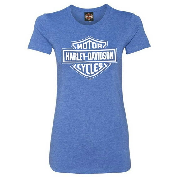 Harley-Davidson Women's Blue Reign B&S Short Sleeve Crew-Neck Tee - Royal (2XL), Harley Davidson