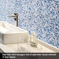 thumbnail image 3 of BeNice Peel and Stick Backsplash Tiles for Kitchen Hexagon Metal Mosaic Blue, 3 of 10