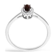 thumbnail image 5 of 10K White Gold 5X3MM Oval Red Garnet and Diamond Accent Halo Ring (I-J Color, I1-I2 Clarity) - Ring Size 6, 5 of 8