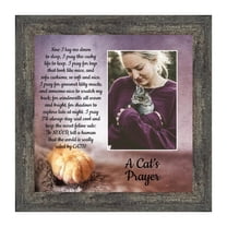 A Cat's Prayer, Kitty Lover Gift, Cat Paw Prints Picture Frame, 8x8, 6414
