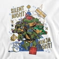 thumbnail image 2 of TMNT: Mutant Mayhem Christmas, Silent Night, Ninja Fight Unisex Adult Crewneck Sweatshirt, White, Large, 2 of 4