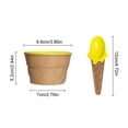thumbnail image 4 of Advancent Cuchara para cuenco de helado con una cuchara Cuencos de helado para niños Copa de helado Mostrada amarillo, 4 of 6
