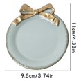 thumbnail image 6 of Christmas Plates,Decorative Plates Vintage Bow-Knot Trinket Dish for Dry Fruit Snack Cake Dessert Jewelry Display Round Dish Trinket Tray Desktop Organizer Home Decorative (White), 6 of 8