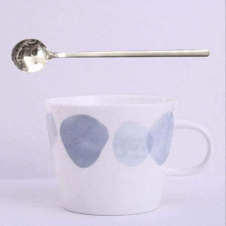 

Livesture Simple mug with lid spoon ceramic water cup Blue Cup spoon