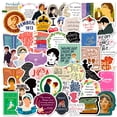 thumbnail image 1 of Paquete de pegatinas con citas literarias de Jane Austen, 50 unidades, impermeables, 1 of 2