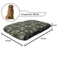 thumbnail image 2 of Khaki Pet Bed, Abstract Wave Motif with Spots and Swirls in Nature Tones Illustration Print, Chew Resistant Pad for Dogs and Cats Cushion with Removable Cover, 24" x 39", Multicolor, by Ambesonne, 2 of 4