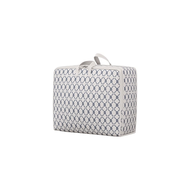 White Polyester Christmas Storage Bag, Extra-Large Zippered Organizer for Quilts Toys, Waterproof Moving Travel Container