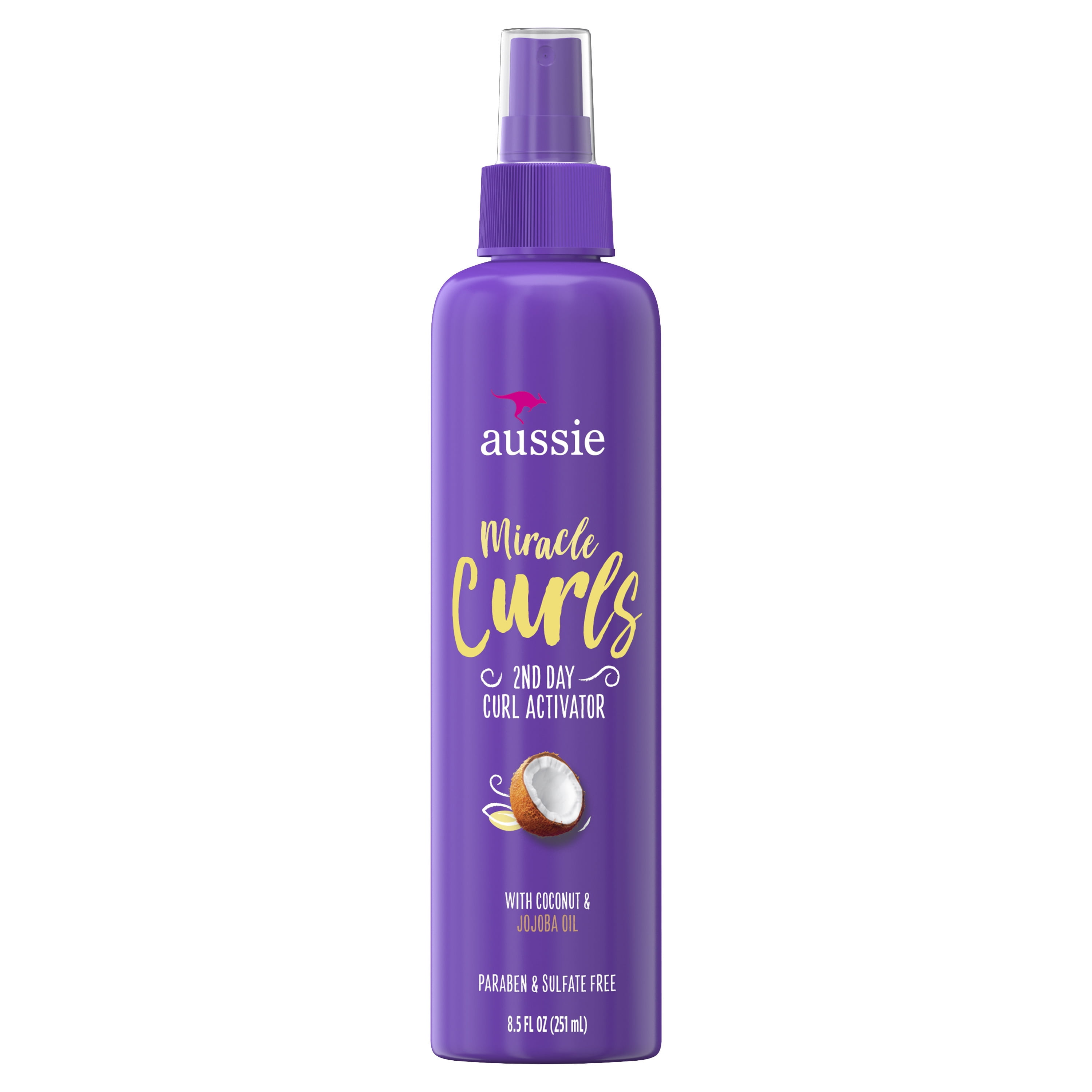 Aussie Miracle Curls 2nd Day Curl Activator Spray Gel, 8.5 fl oz