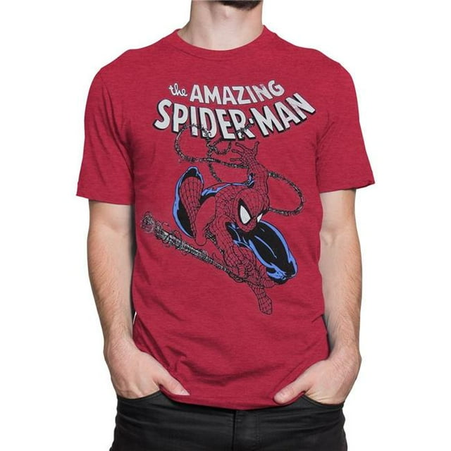 Spider-Man tsspdrmamazswingL The Amazing Spider-Man Swinging Mens T-Shirt - Large