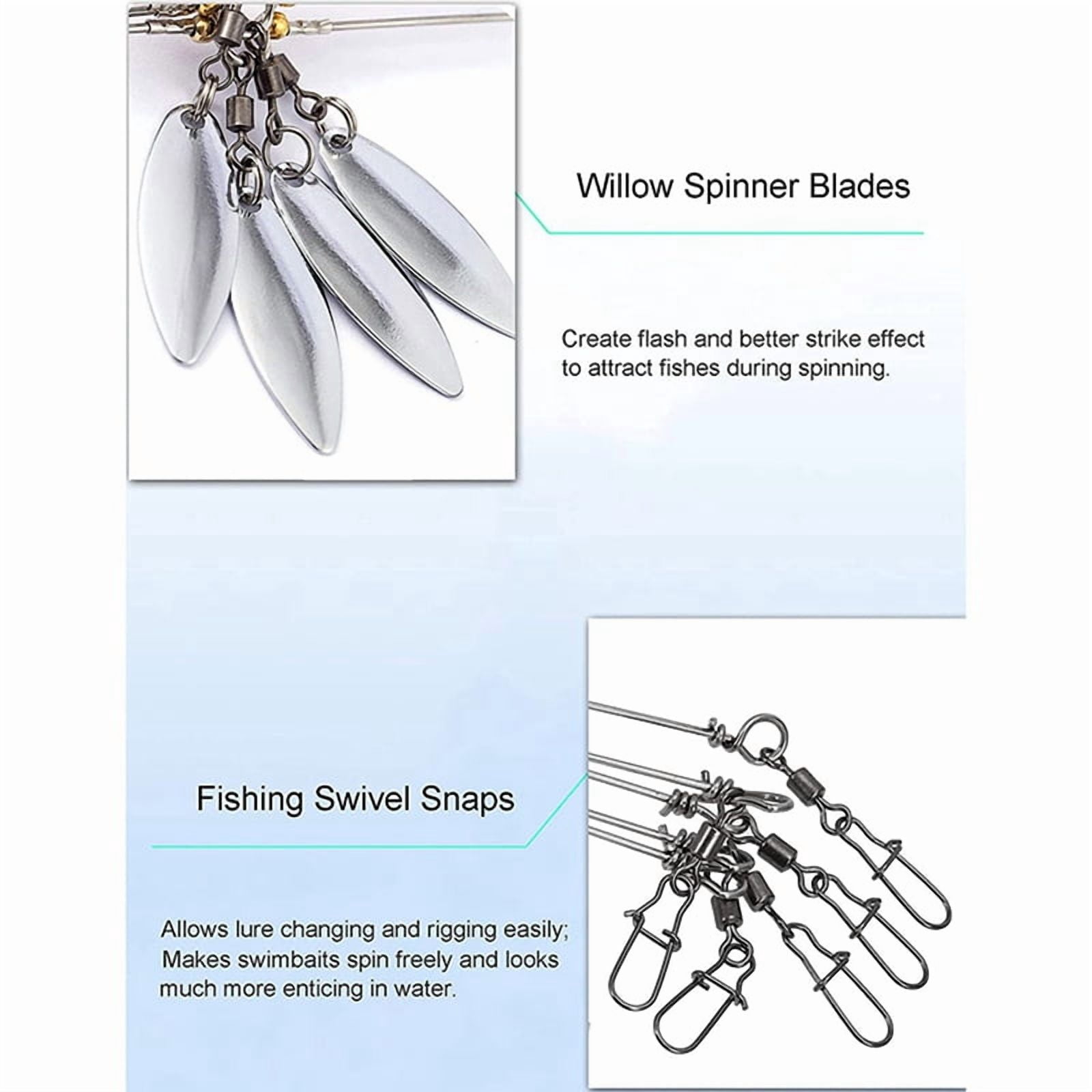 20X Umbrella Rigs for Bass Stripers Fishing, Freshwater Fishing Swimbait Lures Rig Kit, Blue,20 x rig,blue