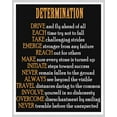 thumbnail image 2 of Homawoo, Richard 12x14 Black Ornate Wood Framed with Double Matting Museum Art Print Titled - Determination Word Art, 2 of 4