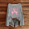thumbnail image 3 of Birdeem Chandail pour Femmes, Journée de Sensibilisation au Cancer du Sein Imprimé Col Rond Manches Longues Mode Haut, Pulls pour Femmes, Longs Pulls pour Femmes, 3 of 4