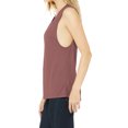 thumbnail image 3 of Mafoose Women's drapey fit Side seamed Flowy Scoop Muscle Tank Mauve Large, 3 of 5