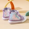 thumbnail image 6 of HQiJIAN Children's Fashion Spring And Autumn High Top Trend Sequin Princess Shoes Girls Buckle Casual Board Shoes,Girls Sneakers Sizes 8.5 Little Kid, 6 of 6