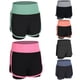 thumbnail image 1 of TFixol Pantalones cortos para correr para mujer 2 en 1 con cintura ancha y capa de cobertura, forro de compresión, 1 of 8