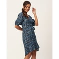 thumbnail image 3 of Moomaya Printed Casual Dresses For Women, V-Neck Asymmetric Summer Wrap Dress, 3 of 9