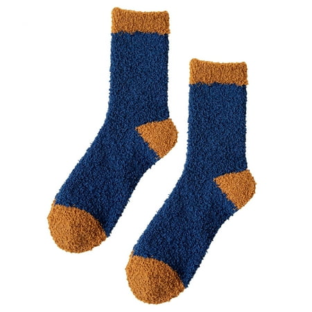 

Socks for Women Girls Men Solid Pattern Novelty Cute Coral Socks Unisex Socks Socks Navy One Size