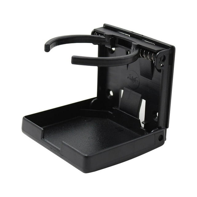 Folding Cup Holder Universal Stable Bottle Bracket Vehicle RV Marine Boat Drinks Rack Modified Component Organization Fittings Black Spring Adjustment