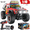 Red, variant on HNH 1:10 Big Remote Control Car for Kids, 4WD Off Road Rc Car Monster Truck with LED Light, Music, 25KM/H, 2 Batteries