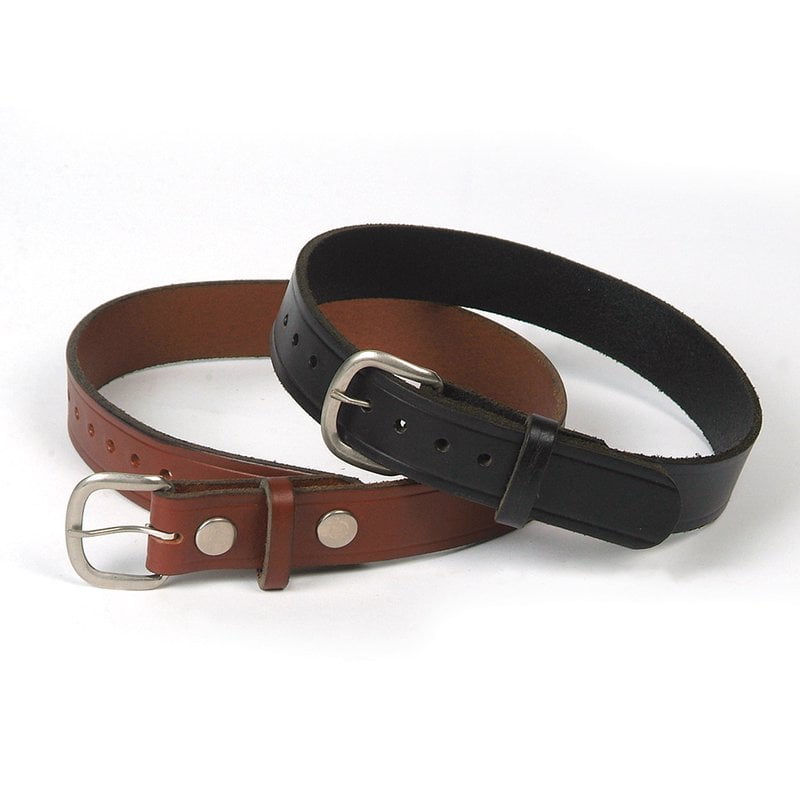 casual black leather belt