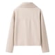 thumbnail image 4 of Abrigo Corto de Lana de Invierno para Mujer, Corte Holgado, Cruzado, Elegante, Tipo Blazer, Estilo Marinero Crema M, 4 of 6