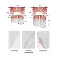 thumbnail image 6 of Red Eucalyptus Leaves Kitchen Curtain and Valance Set 3 Pieces,Rod Pocket Short Tier Curtains 24 Inch Length,Spring Floral Summer Botanical Swag Topper Small Window Treatment for Cafe Bathroom, 6 of 6