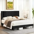 Flolinda King Bed Frame Upholstered Bed Frame with Vertical Channel